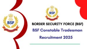 BSF Constable Tradesman Recruitment 2025 for – 3558 Posts, Online Form & Eligibility
