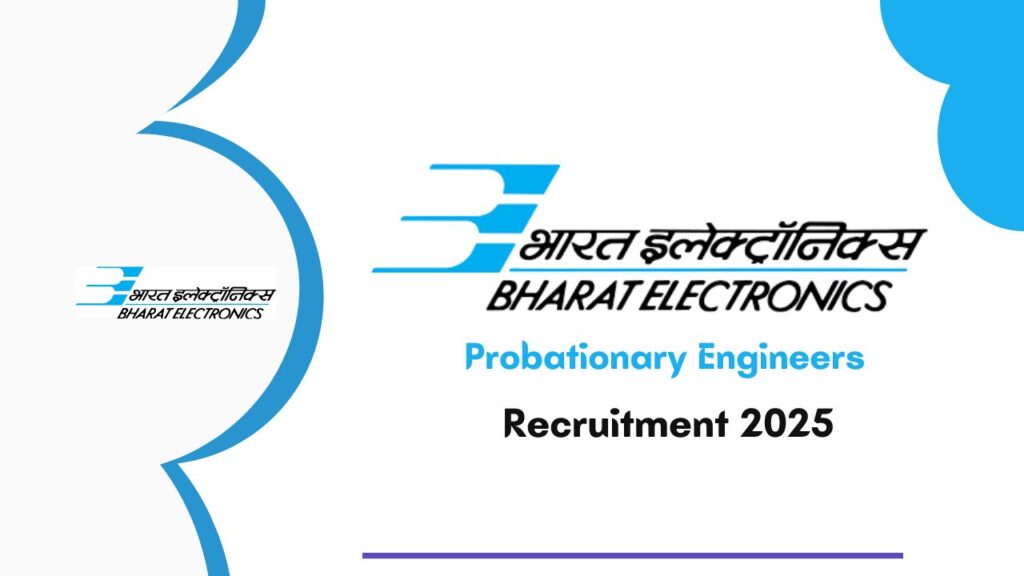 BEL Probationary Engineer Recruitment 